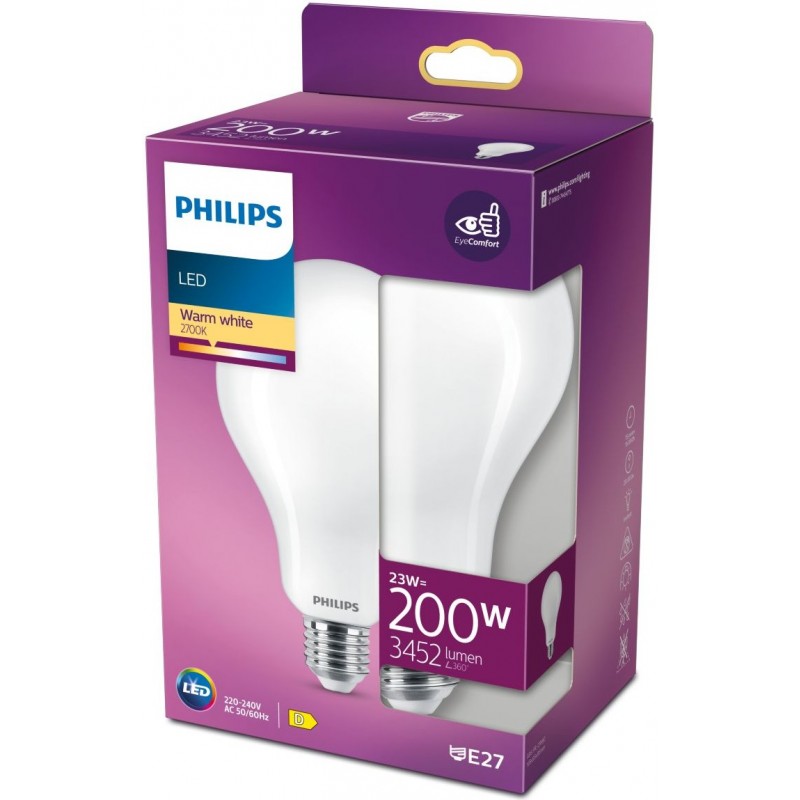 14,95 € Free Shipping | LED light bulb Philips LED Classic 23W E27 LED 2700K Very warm light. 17×10 cm