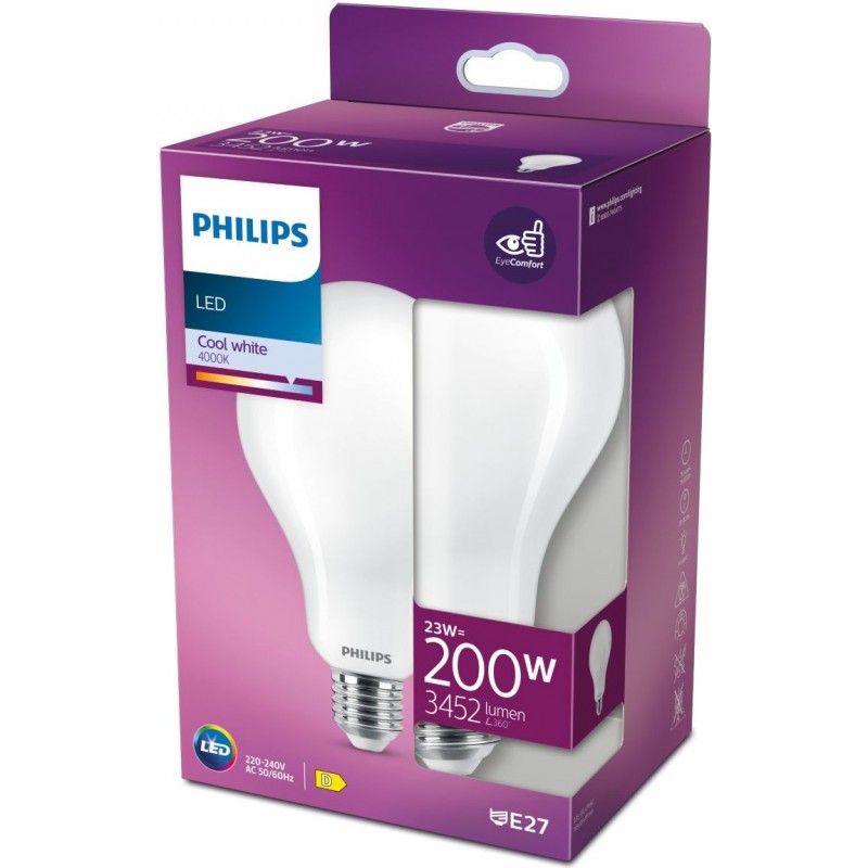 15,95 € Free Shipping | LED light bulb Philips LED Classic 23W E27 LED 4000K Neutral light. 17×10 cm