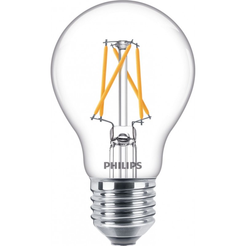 10,95 € Envio grátis | Lâmpada LED Philips LED Classic 7.5W E27 LED 2500K Luz muito quente. 10×7 cm