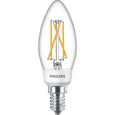 Lâmpada LED Philips LED Classic 5W E14 LED 2500K Luz muito quente. 11×5 cm