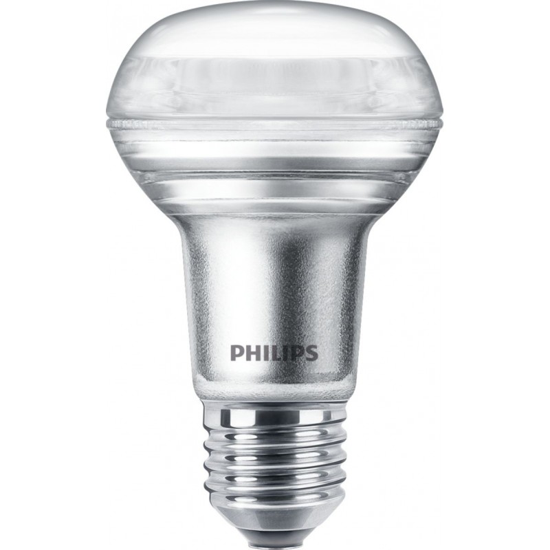 8,95 € Free Shipping | LED light bulb Philips LED Classic 4.5W E27 LED 2700K Very warm light. 10×7 cm. Dimmable Reflector