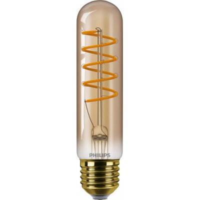 Светодиодная лампа Philips LED Classic 5.5W E27 LED 2000K Очень теплый свет. 14×5 cm. Эффект пламени. Регулируемый Светодиод пламени Винтаж Стиль