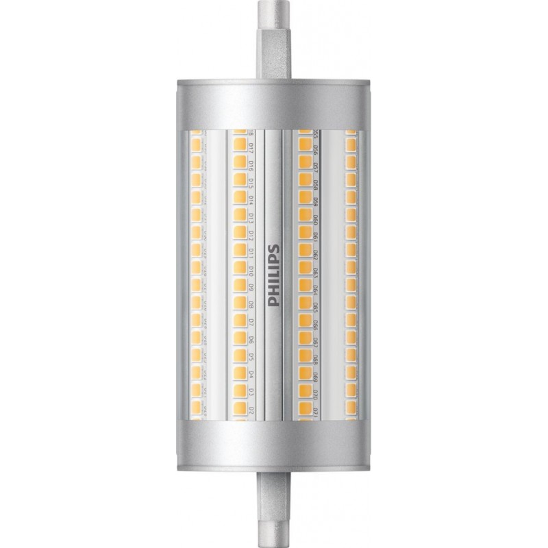 29,95 € Бесплатная доставка | Светодиодная лампа Philips R7s 17.5W 4000K Нейтральный свет. 12×4 cm. Диммируемый