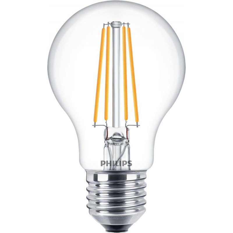 4,95 € Бесплатная доставка | Светодиодная лампа Philips LED Classic 7W E27 LED 4000K Нейтральный свет. 11×7 cm