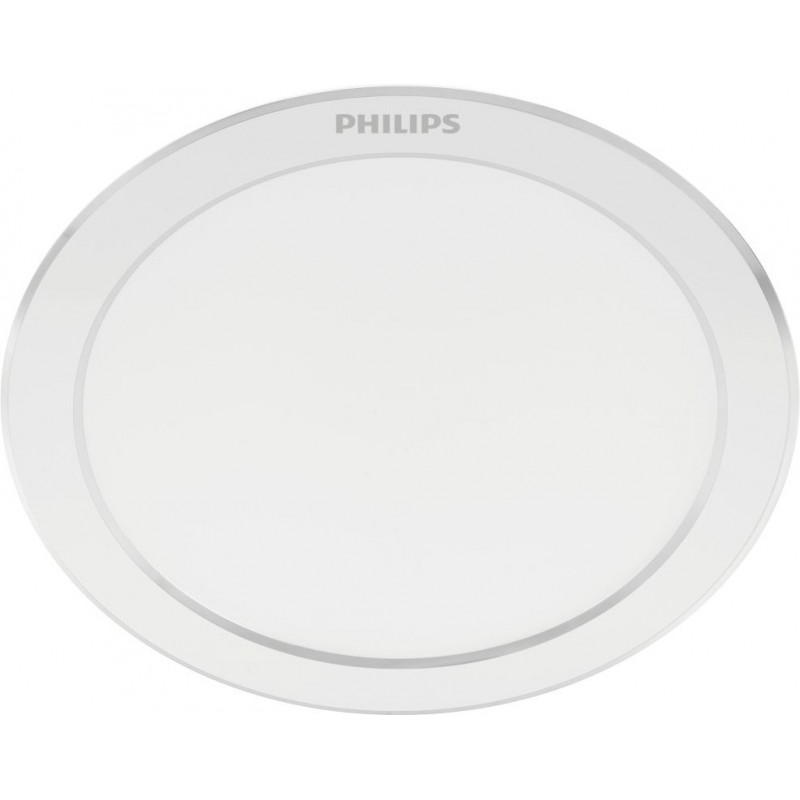 16,95 € Free Shipping | Recessed lighting Philips Diamond Cut 17W Round Shape Ø 16 cm. Downlight Kitchen, bathroom and hall. Classic Style. White Color