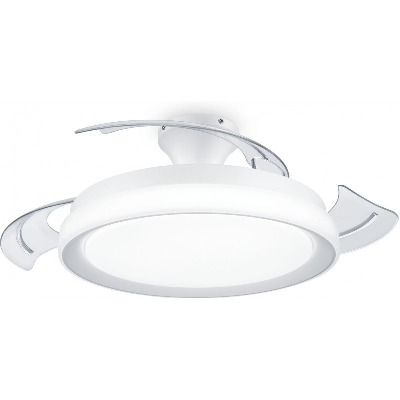 235,95 € Free Shipping | Ceiling fan with light Philips Bliss Round Shape Ø 51 cm. Concept 21 Living room, dining room and office. Design Style. White Color