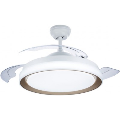 224,95 € Kostenloser Versand | Deckenventilator mit Licht Philips Bliss Ø 51 cm. Concept 21 Weiß und golden Farbe