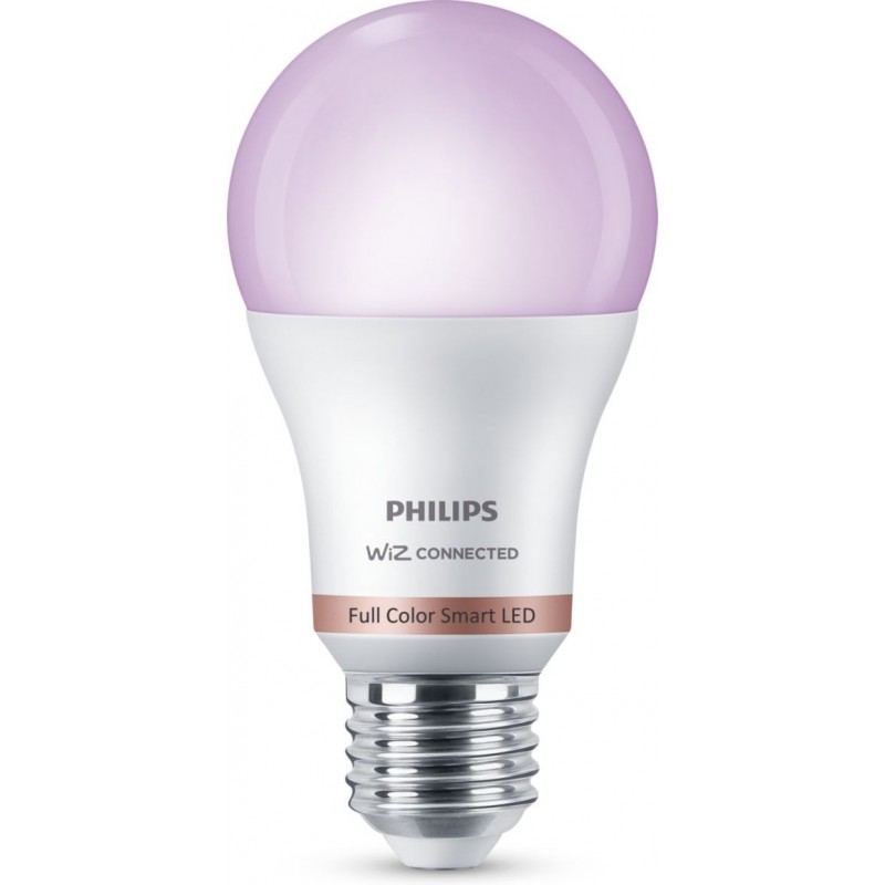 15,95 € Free Shipping | LED light bulb Philips Smart LED Wi-Fi 8W 12×7 cm. Wi-Fi + Bluetooth. Control with WiZ or Voice app Pmma and polycarbonate