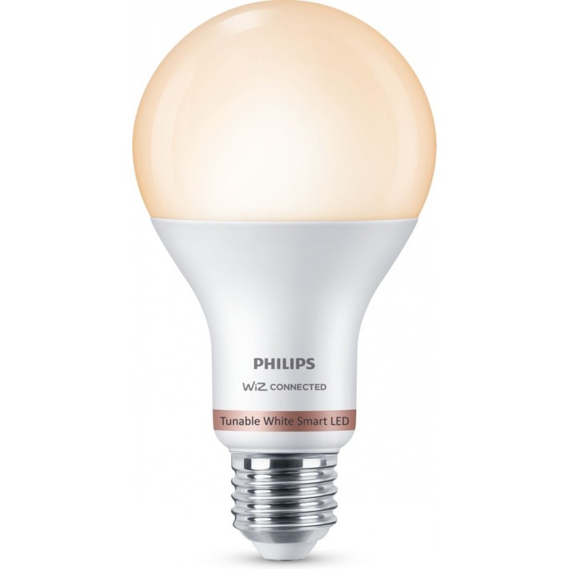 17,95 € Free Shipping | LED light bulb Philips Smart LED Wi-Fi 13W 14×9 cm. Wi-Fi + Bluetooth. Control with WiZ or Voice app Pmma and polycarbonate