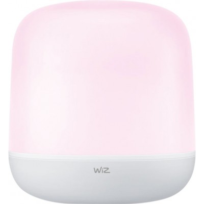 61,95 € Envio grátis | Lâmpada de mesa WiZ Luminaria WiZ 9W Ø 15 cm. Lâmpada portátil. Wi-Fi + Bluetooth Pmma e policarbonato. Cor branco