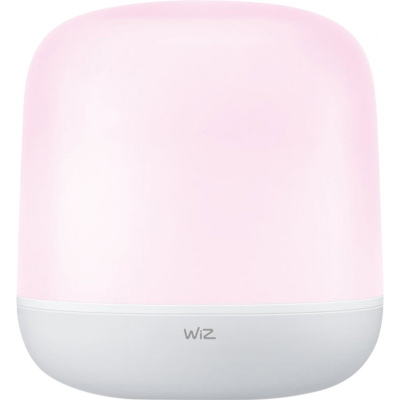 61,95 € Envio grátis | Lâmpada de mesa WiZ Luminaria WiZ 9W Ø 15 cm. Lâmpada portátil. Wi-Fi + Bluetooth Pmma e policarbonato. Cor branco