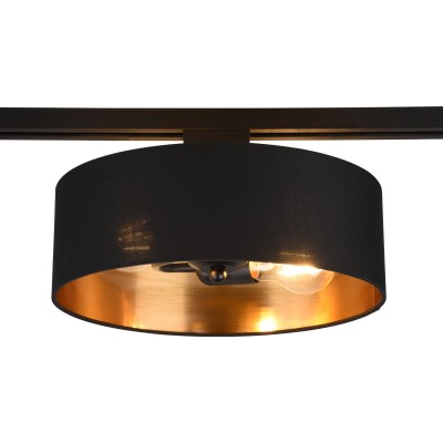 79,95 € Free Shipping | Ceiling lamp Trio DUOline Ø 30 cm. Living room and bedroom. Modern Style. Plastic and Polycarbonate. Golden and black Color