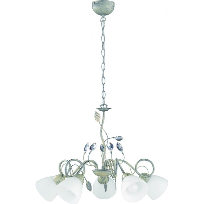 63,95 € Free Shipping | Chandelier Trio Traditio Ø 70 cm. Living room and bedroom. Rustic Style. Metal casting. Gray Color