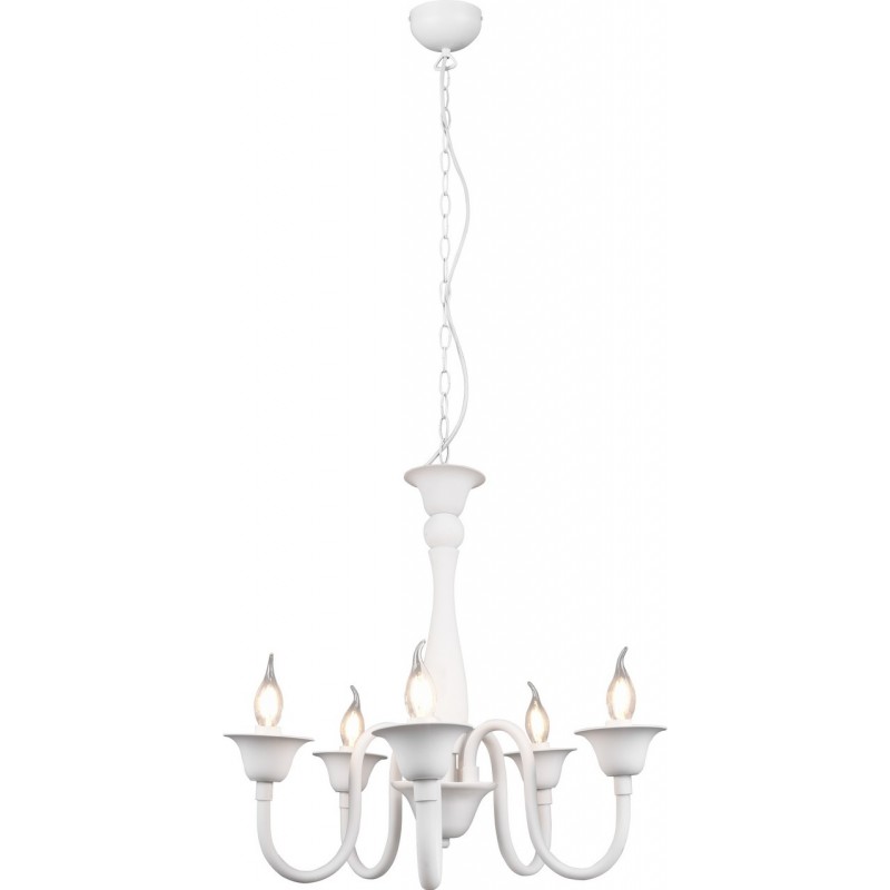 136,95 € Free Shipping | Chandelier Trio Elsa Ø 56 cm. Living room and bedroom. Modern Style. Metal casting. White Color