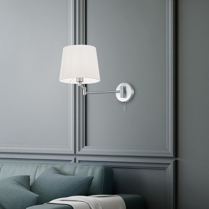 109,95 € Free Shipping | Indoor wall light Trio Lyon 33×26 cm. Directional light Living room and bedroom. Modern Style. Metal casting. Matt nickel Color