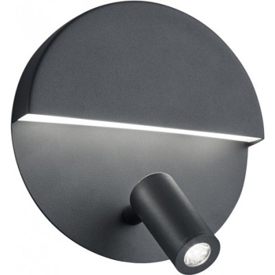 68,95 € Free Shipping | Indoor wall light Trio Mario 6W 3000K Warm light. Ø 16 cm. Integrated LED Living room and bedroom. Modern Style. Metal casting. Black Color