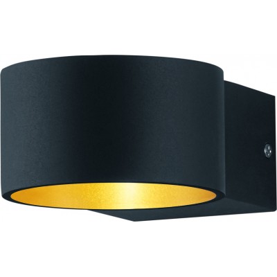 Lampada da parete per interni Trio Lacapo 4.5W 3000K Luce calda. 11×6 cm. LED integrato Soggiorno e camera da letto. Stile moderno. Metallo. Colore nero