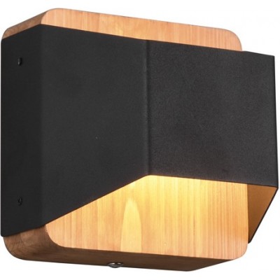 Aplique de pared interior Trio Arino 4.5W 3000K Luz cálida. 12×12 cm. LED integrado Salón y dormitorio. Estilo moderno. Metal. Color negro