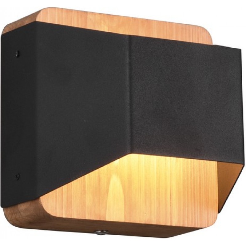 57,95 € Envío gratis | Aplique de pared interior Trio Arino 4.5W 3000K Luz cálida. 12×12 cm. LED integrado Salón y dormitorio. Estilo moderno. Metal. Color negro