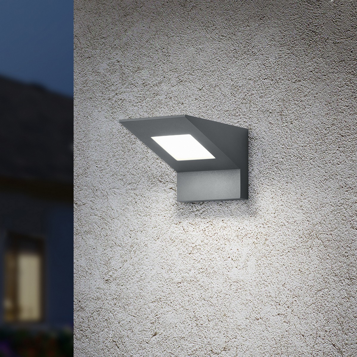 127,95 € Envío gratis | Aplique de pared exterior Trio Nelson 8W 3000K Luz cálida. 10×10 cm. LED integrado Aluminio fundido. Color antracita