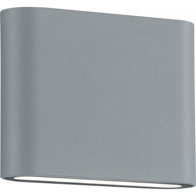 41,95 € Envío gratis | Aplique de pared exterior Trio Thames II 2.5W 3000K Luz cálida. 12×9 cm. LED integrado Aluminio fundido. Color gris