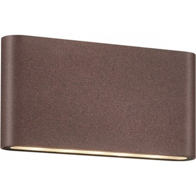 Aplique de pared exterior Trio Thames II 4.5W 3000K Luz cálida. 18×9 cm. LED integrado Aluminio fundido. Color óxido