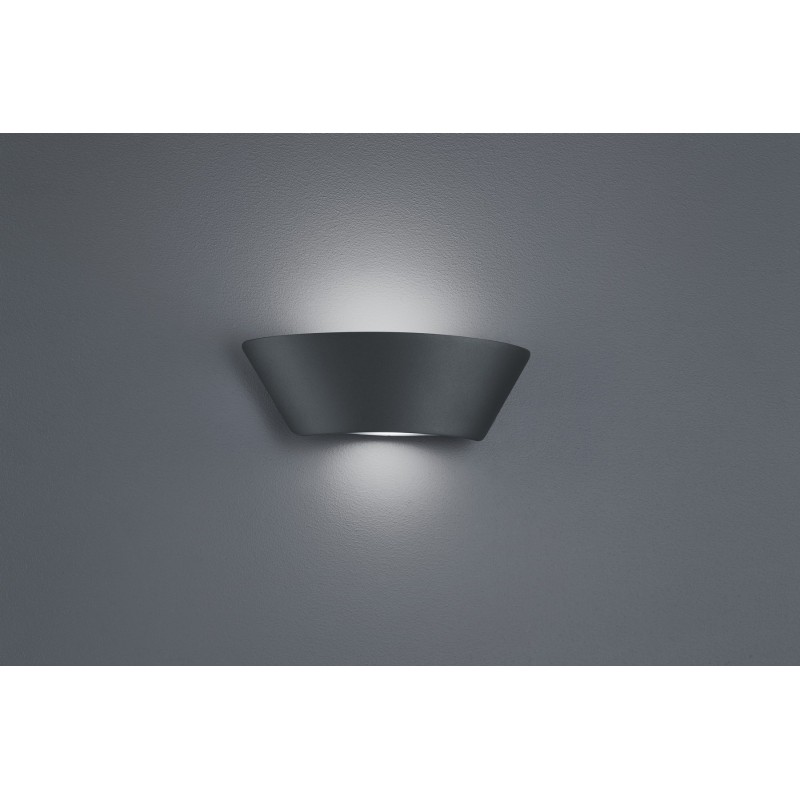 52,95 € Free Shipping | Outdoor wall light Trio Sacramento 2W 3000K Warm light. 24×8 cm. Integrated LED Terrace and garden. Modern Style. Cast aluminum. Anthracite Color