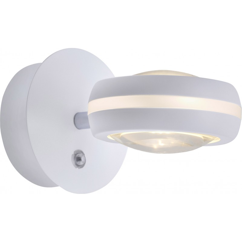 84,95 € Free Shipping | Indoor wall light Trio Vista 3.8W Ø 11 cm. Dimmable multicolor RGBW LED. Remote control. WiZ Compatible Living room and bedroom. Modern Style. Metal casting. White Color