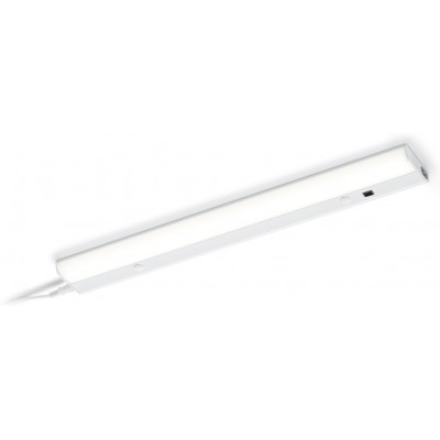 Deckenlampe Trio Simeo 10W 3000K Warmes Licht. 53×7 cm. Integrierte LED. Bewegungssensor Küche. Modern Stil. Aluminium. Weiß Farbe
