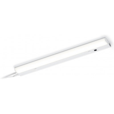 55,95 € Envio grátis | Lâmpada de teto Trio Simeo 10W 3000K Luz quente. 53×7 cm. LED integrado Sensor de Movimento Alumínio. Cor branco