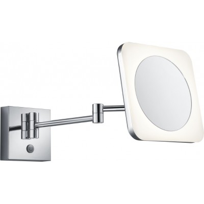Indoor wall light Trio View 3W 3000K Warm light. 20×19 cm. Magnifying glass. 3x magnification lens. Replaceable LED. Directional light Bathroom. Modern Style. Metal casting. Plated chrome Color