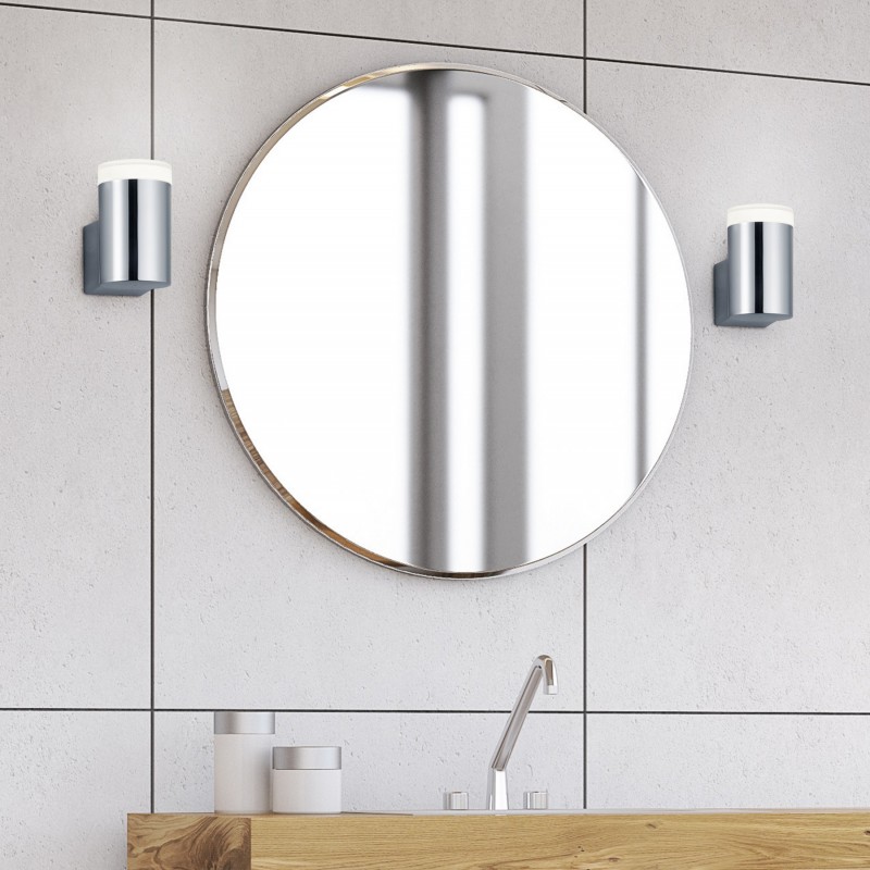 21,95 € Free Shipping | Indoor wall light Trio Ray 4W 3000K Warm light. 8×5 cm. Integrated LED Bathroom. Modern Style. Plastic and polycarbonate. Plated chrome Color