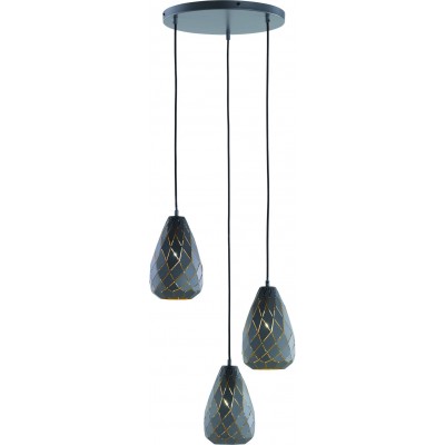 158,95 € Envoi gratuit | Lampe à suspension Trio Onyx Ø 35 cm. Salle et chambre. Style moderne. Coulée de métal. Couleur anthracite