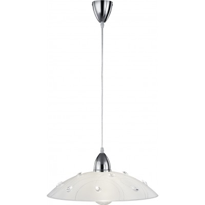 28,95 € Free Shipping | Hanging lamp Trio Carbonado Ø 43 cm. Living room, kitchen and bedroom. Modern Style. Metal casting. Plated chrome Color