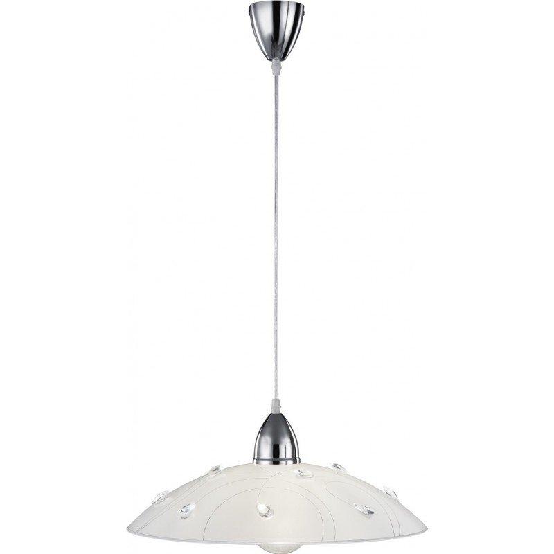 28,95 € Free Shipping | Hanging lamp Trio Carbonado Ø 43 cm. Living room, kitchen and bedroom. Modern Style. Metal casting. Plated chrome Color