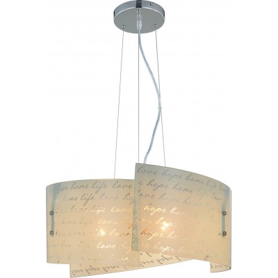 Lampe à suspension Trio Signa Ø 50 cm. Salle et chambre. Style moderne. Métal. Couleur blanc