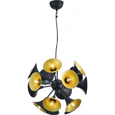 Hanging lamp Trio Orchestra Ø 48 cm. Living room and bedroom. Modern Style. Metal casting. Black Color