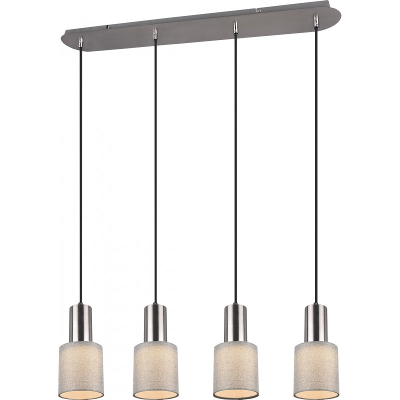 71,95 € Free Shipping | Hanging lamp Trio Wailer 150×80 cm. Living room and bedroom. Modern Style. Metal casting. Matt nickel Color
