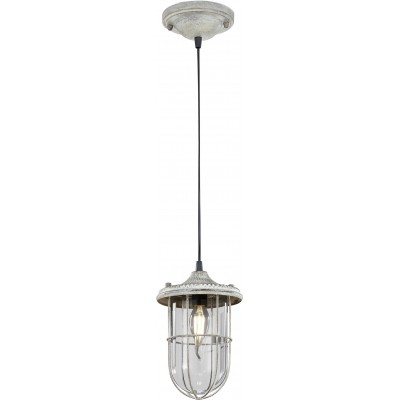 Lampe à suspension Trio Birte Ø 14 cm. Salle et chambre. Style vintage. Métal. Couleur gris