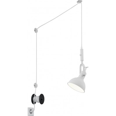 Lámpara colgante Trio Carlotta Ø 14 cm. Altura regulable Salón y dormitorio. Estilo moderno. Metal. Color blanco