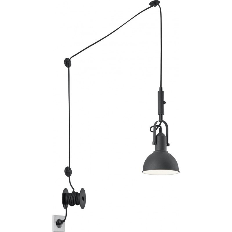 26,95 € 免费送货 | 吊灯 Trio Carlotta Ø 14 cm. 可调高度 客厅 和 卧室. 现代的 风格. 金属. 黑色的 颜色