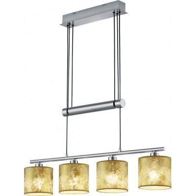 Lampe à suspension Trio Garda 150×77 cm. Hauteur réglable Salle et chambre. Style moderne. Métal. Couleur nickel mat