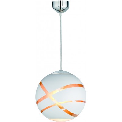 Lampe à suspension Trio Faro Ø 30 cm. Salle et chambre. Style moderne. Verre. Couleur blanc