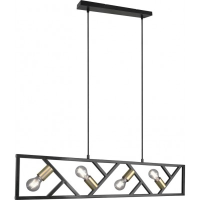 126,95 € Free Shipping | Hanging lamp Trio Bela 150×105 cm. Living room and bedroom. Modern Style. Metal casting. Black Color