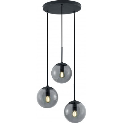 Lampe à suspension Trio Balini Ø 30 cm. Salle et chambre. Style moderne. Métal. Couleur anthracite