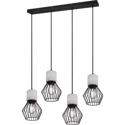 Lampe à suspension Trio Jamiro 150×80 cm. Salle et chambre. Style moderne. Métal. Couleur noir