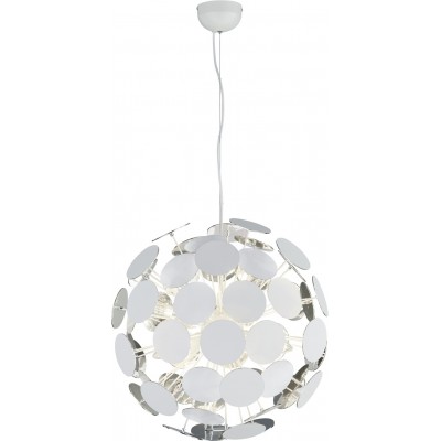 Lampe à suspension Trio Discalgo Ø 54 cm. Salle et chambre. Style conception. Métal. Couleur blanc