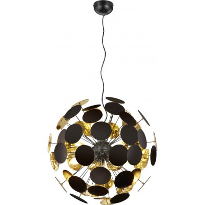 Lámpara colgante Trio Discalgo Ø 54 cm. Salón y dormitorio. Estilo diseño. Metal. Color negro