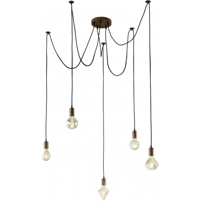 64,95 € Free Shipping | Chandelier Trio Cord Ø 18 cm. Living room and bedroom. Vintage Style. Metal casting. Old copper Color