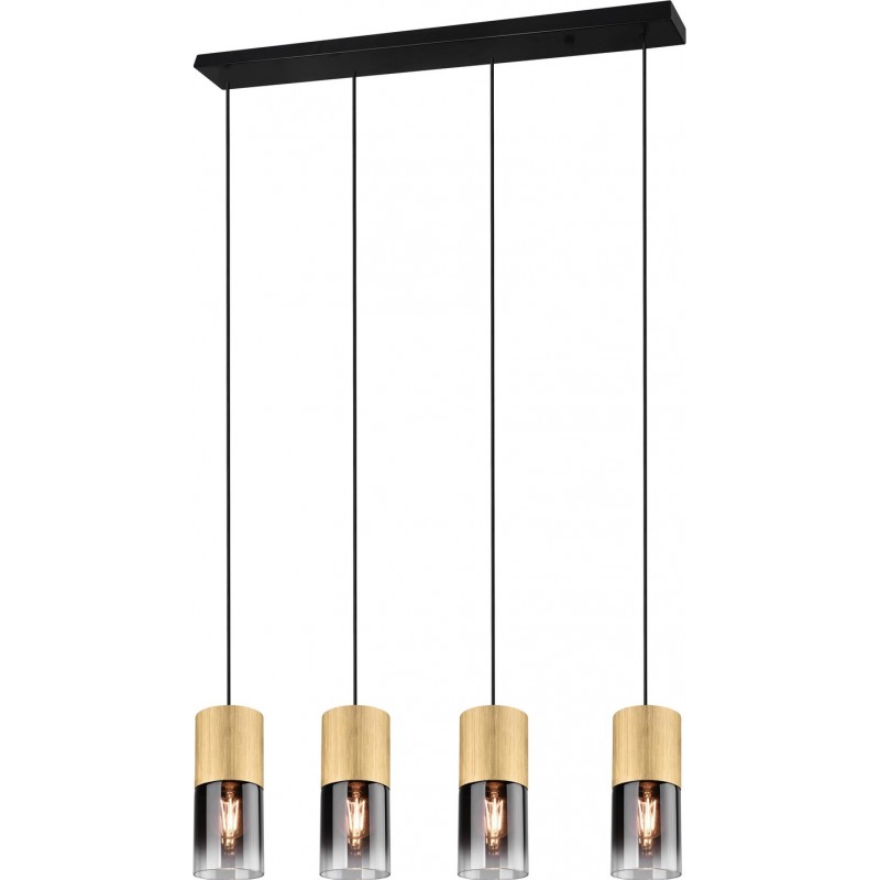 168,95 € Free Shipping | Hanging lamp Trio Robin Ø 10 cm. Living room and bedroom. Modern Style. Metal casting. Copper Color